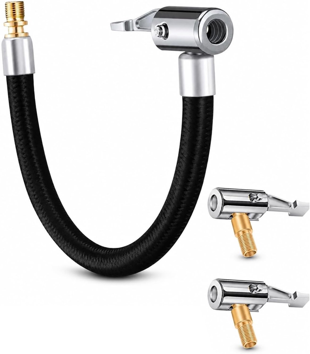 Flexibele Luchtpomp Slang voor Motor en Auto - 30 cm Rubber Verlenger voor Banden, Fietsen en Scooters