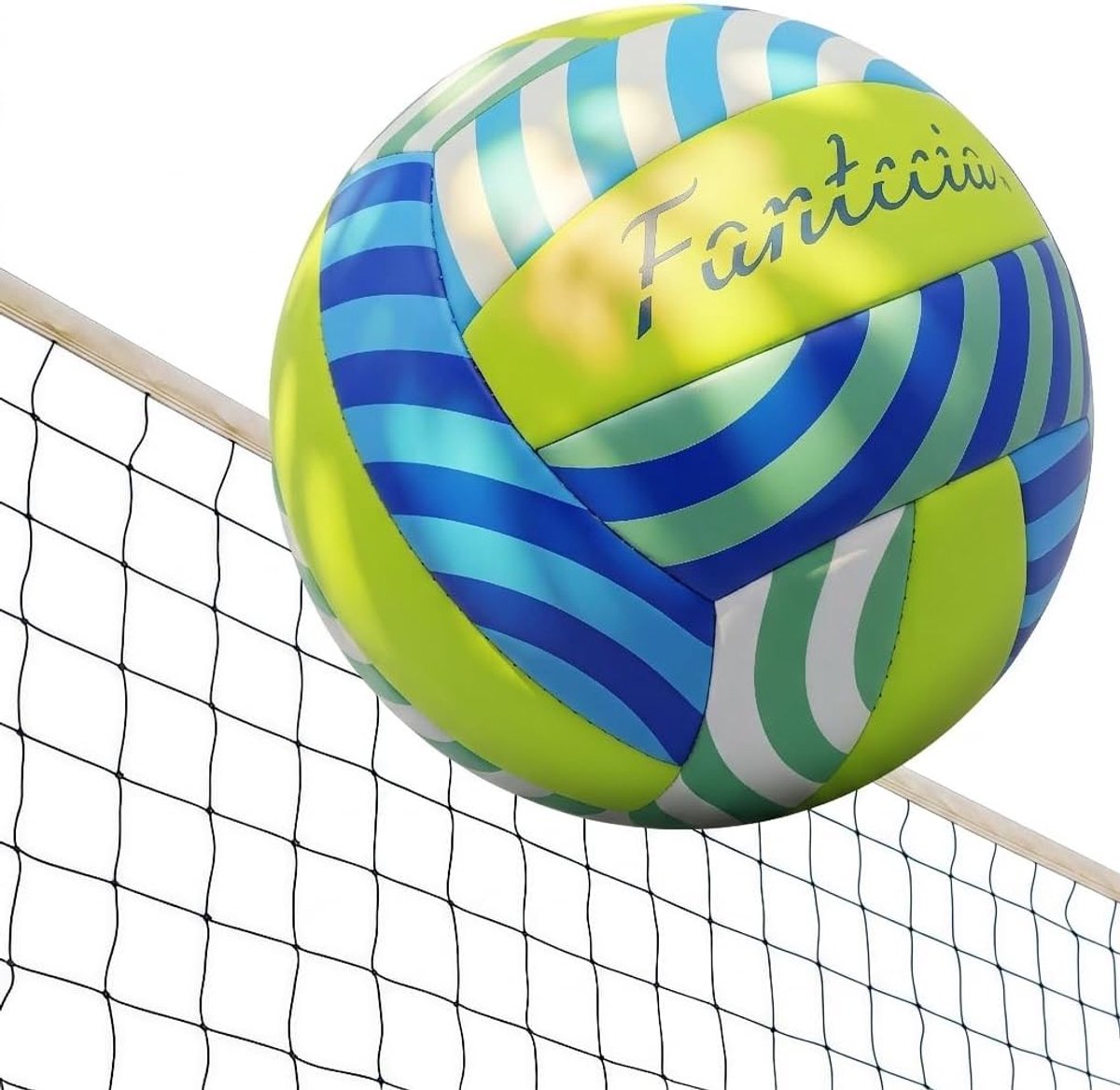 Volleyball with Pump, Size 5, Soft Beach Volleyball, Indoor Outdoor Swimming Pool, Park, Training Ball for Beginners - ShopVlot