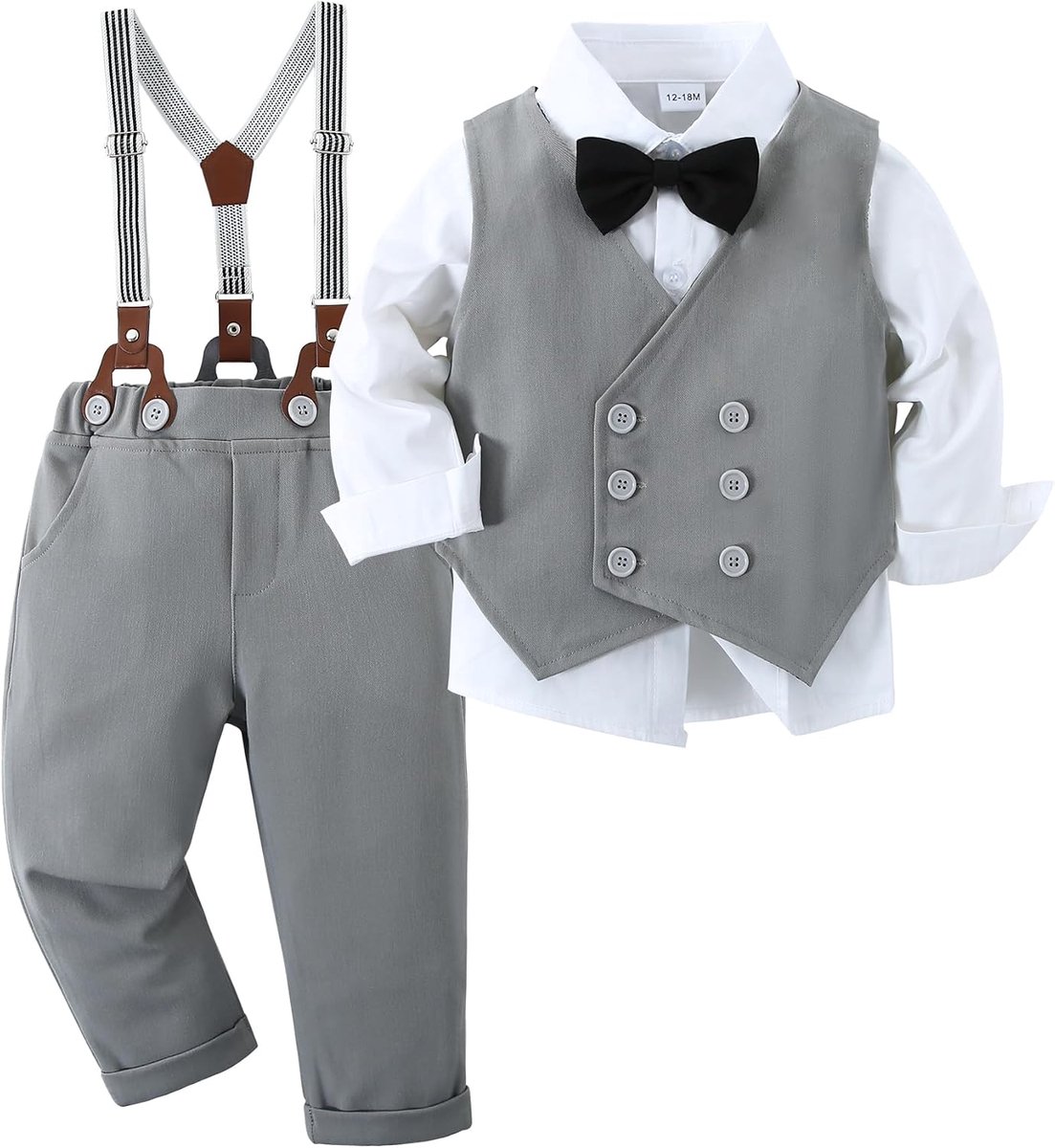 Boys' Suit Gentleman Outfit Festive Clothing Set Christening Suit Wedding Suit - ShopVlot
