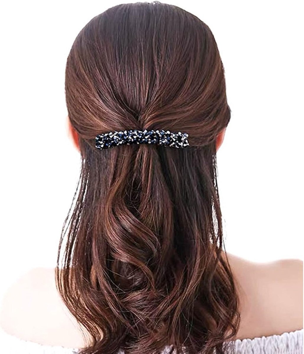 Crystal Fashion Hair Clip Beret Rhinestone Silver Hair Beret Clips Bling Bridal Headwear Head Clip Headwear Crystal - ShopVlot