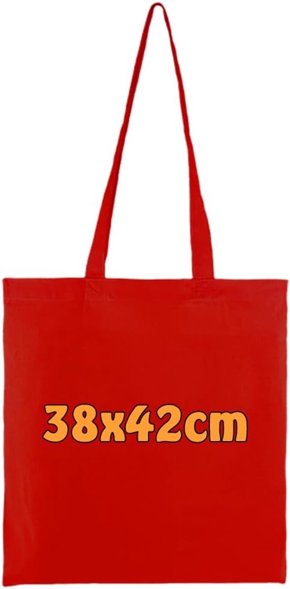 Cottonbagjoe Cotton bag jute bag unprinted with two long handles 15x42cm - ShopVlot