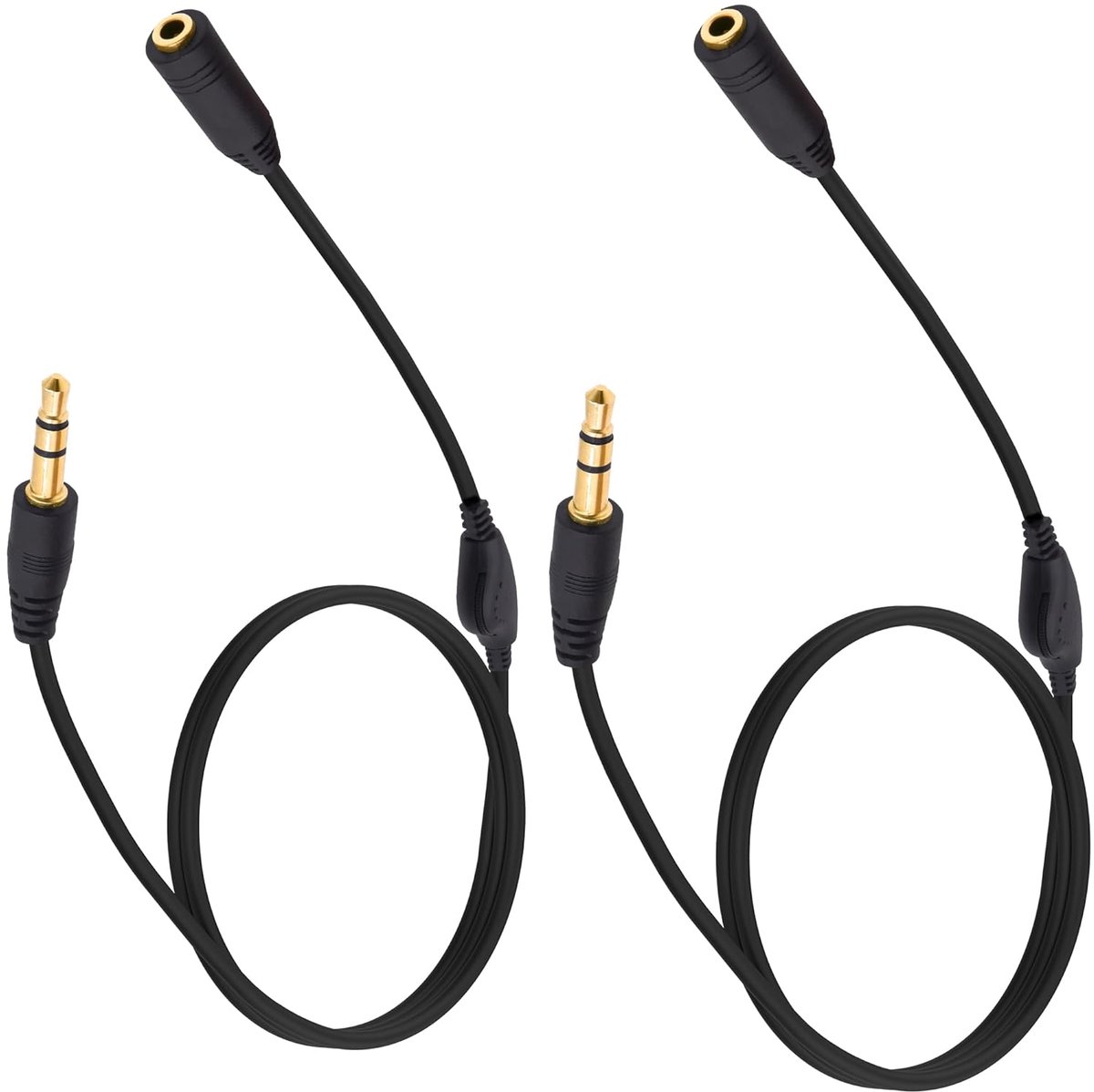 3.5mm Headphone Extension Cable with Volume Control 3.5mm Plug to Female TRS Stereo Audio Extension Cable for Headset - ShopVlot