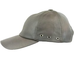 Black Jungle Grafton Leather Cap Biker Cap Leisure Cap Baseball Cap, Brown - ShopVlot