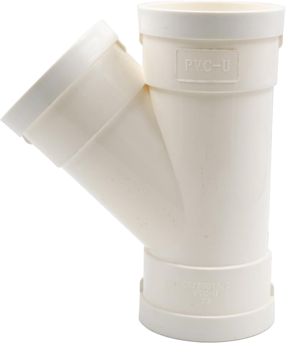 3″ DWV Y-stuk, PVC 45° Y-stuk voor afvalwater, afval en ontluchting - ShopVlot