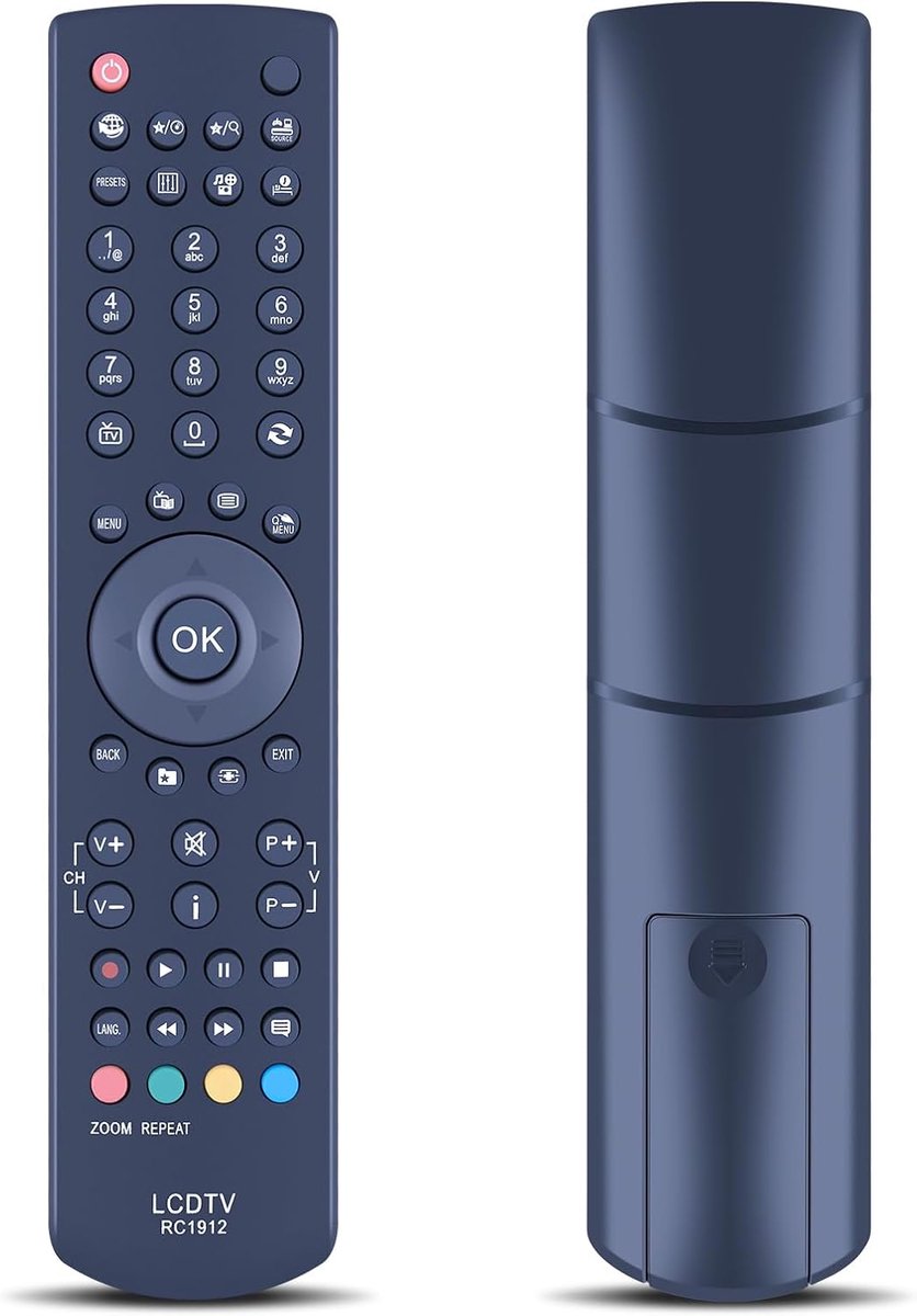 RC1912 Vervangende afstandsbediening geschikt voor Telefunken TV L24H125B3D L24H125N2 L24H125N2D L24H125N3 L24H125N3D - ShopVlot