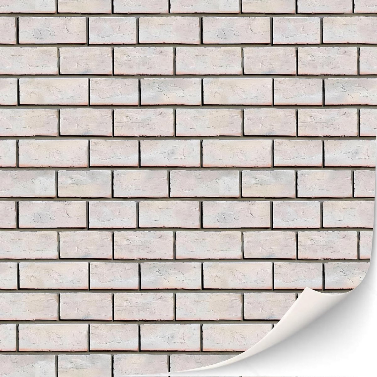 3 Sheets Self-Adhesive Brick Wall Wall Cladding for Dollhouses, Scale 1:12 (White Stone 1) - ShopVlot