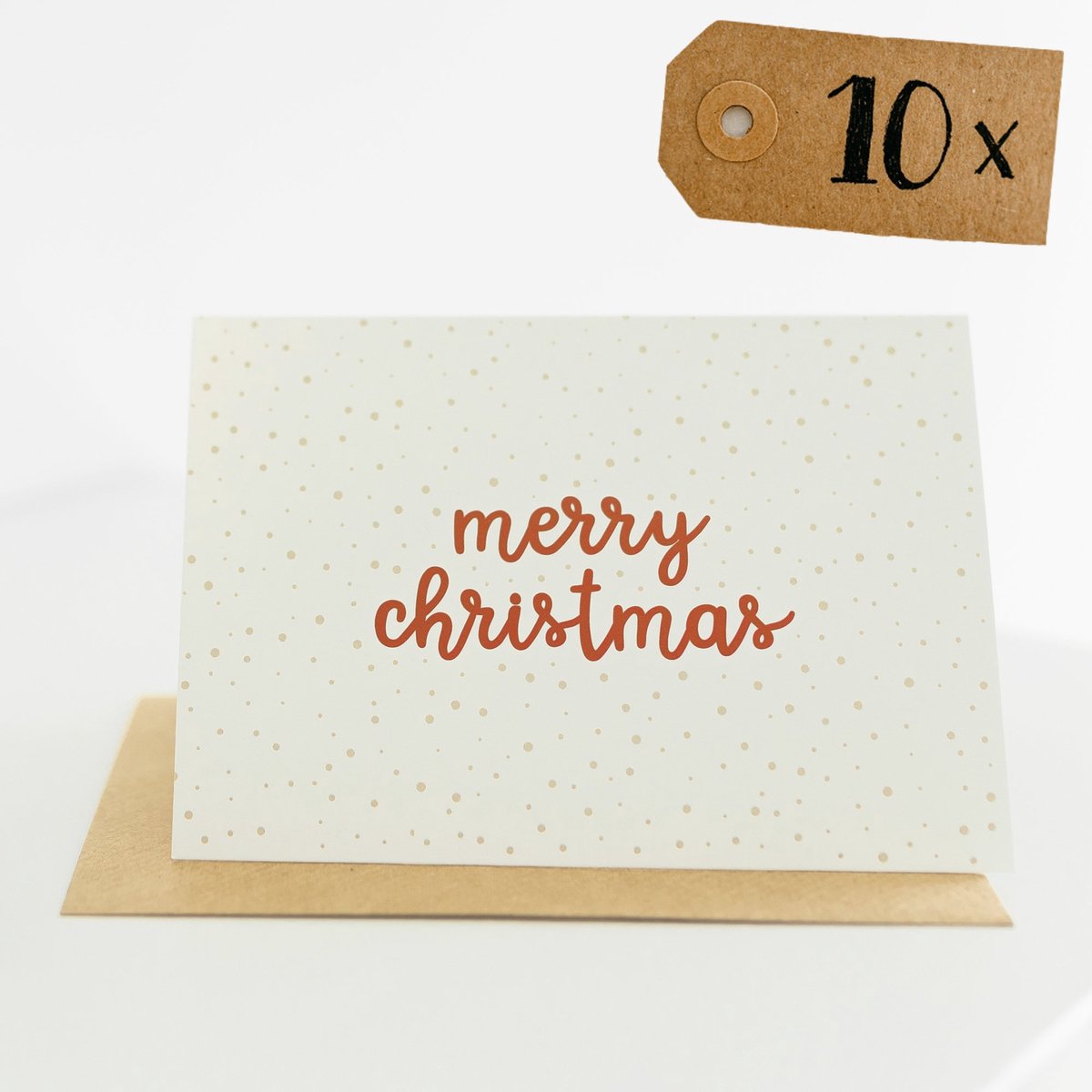 10x hippe kerstkaarten (A6 formaat) - kerst kaarten om te versturen - kaartenset - kaartjes blanco - kaartjes met tekst - luxe kerstkaarten - feestdagenkaarten - kerstkaart - wenskaarten