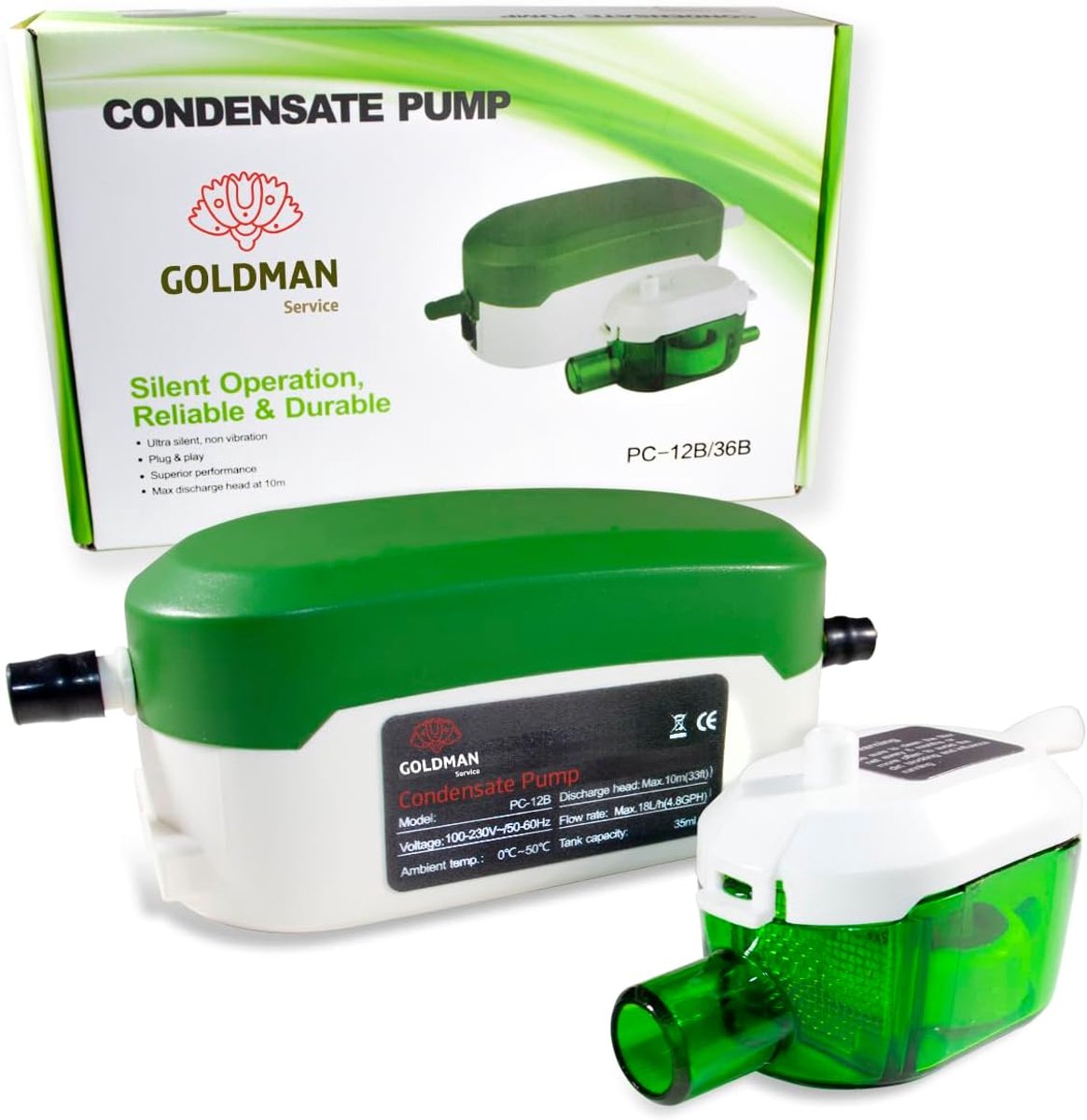 GOLDMAN SERVICE Ultra-quiet mini automatic condensation pump for drain and water drainage in air conditioner - ShopVlot