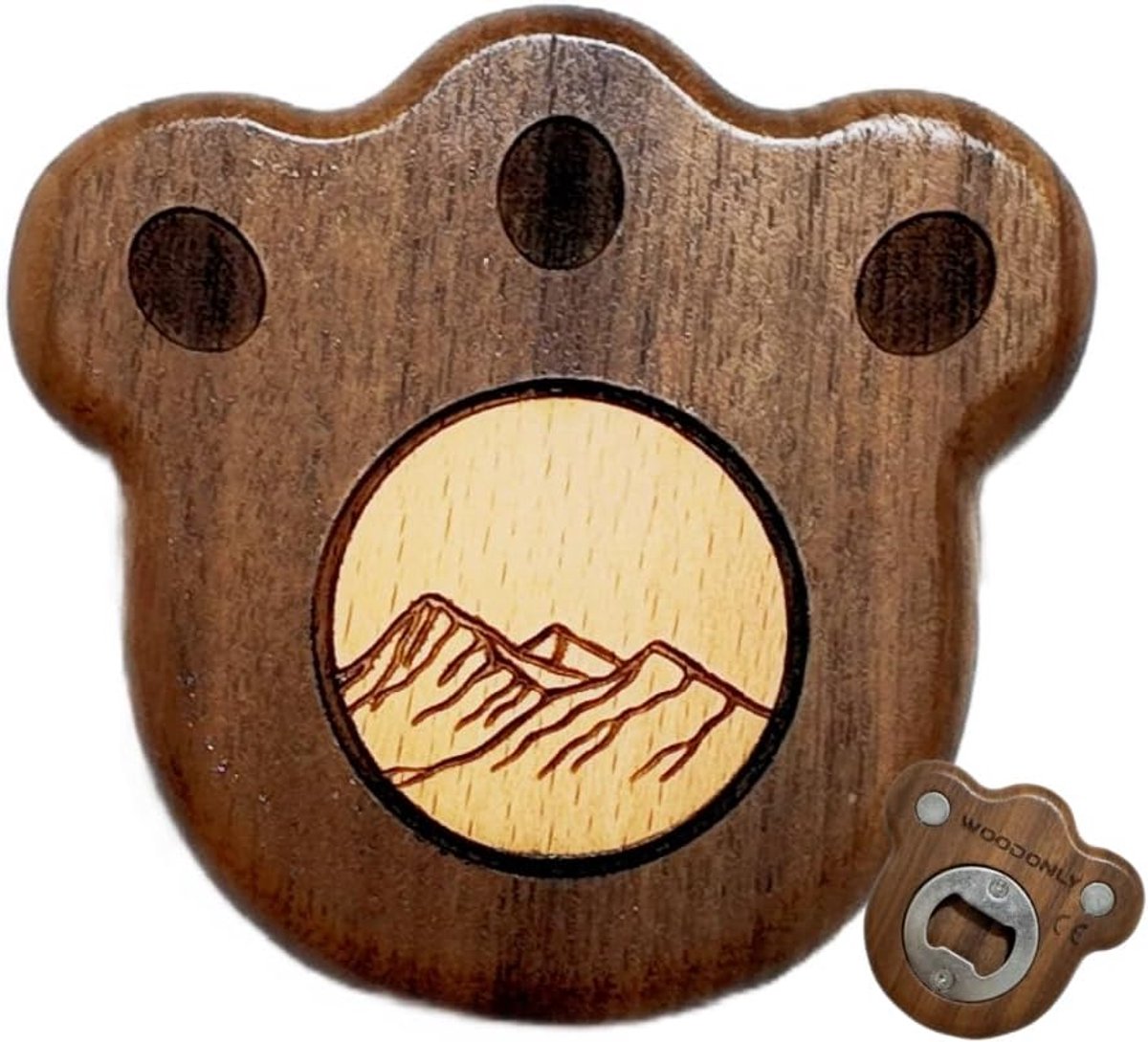 Wooden Cat Paw Shape Bottle Opener with Magnet, Christmas Birthday Gifts for Men Dad Husband Boyfriend Home Bar Wooden - ShopVlot