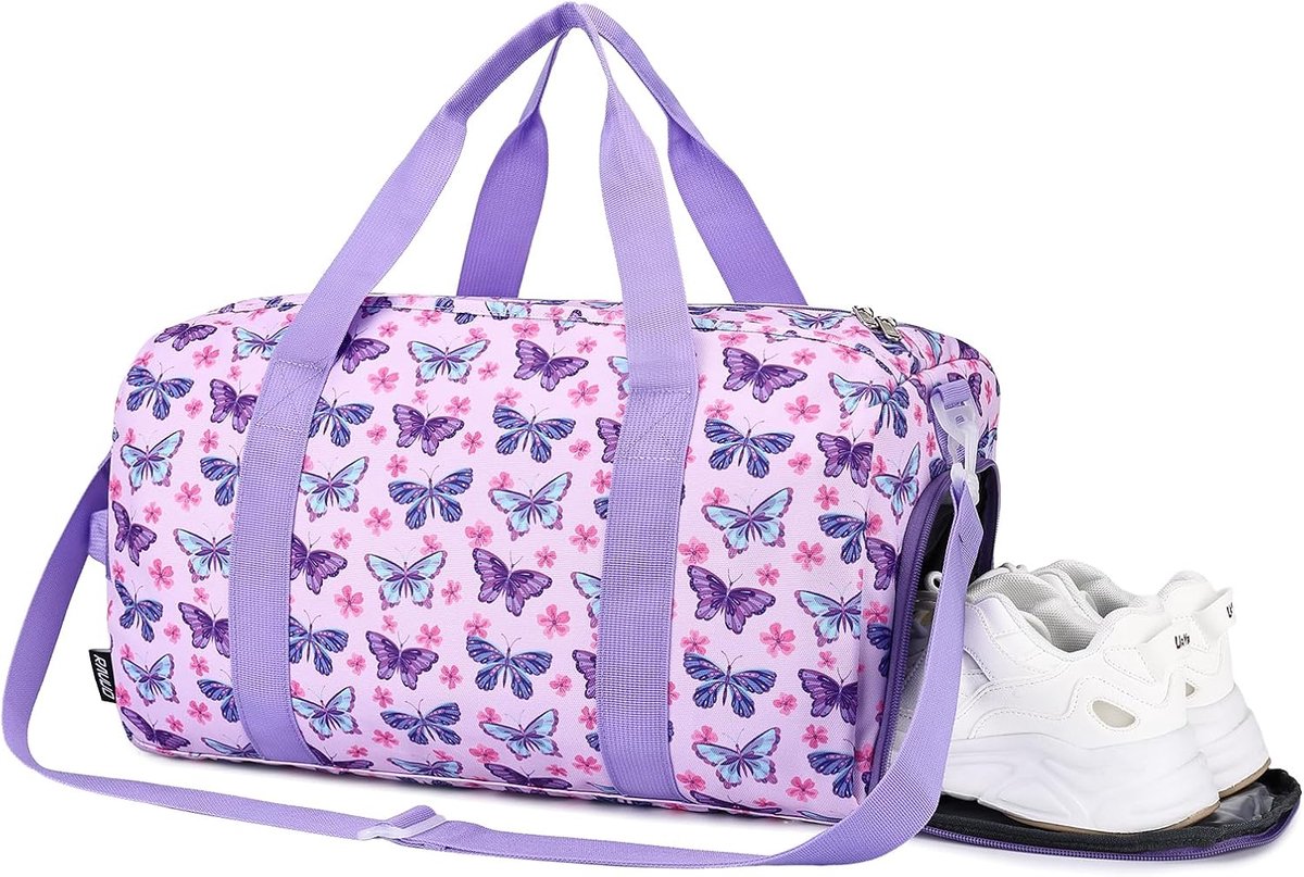 RAVUO Children's Sports Bag for Boys and Girls, Waterproof Weekend Bag, Transport Bag for Sports, Gymnastics, with - ShopVlot