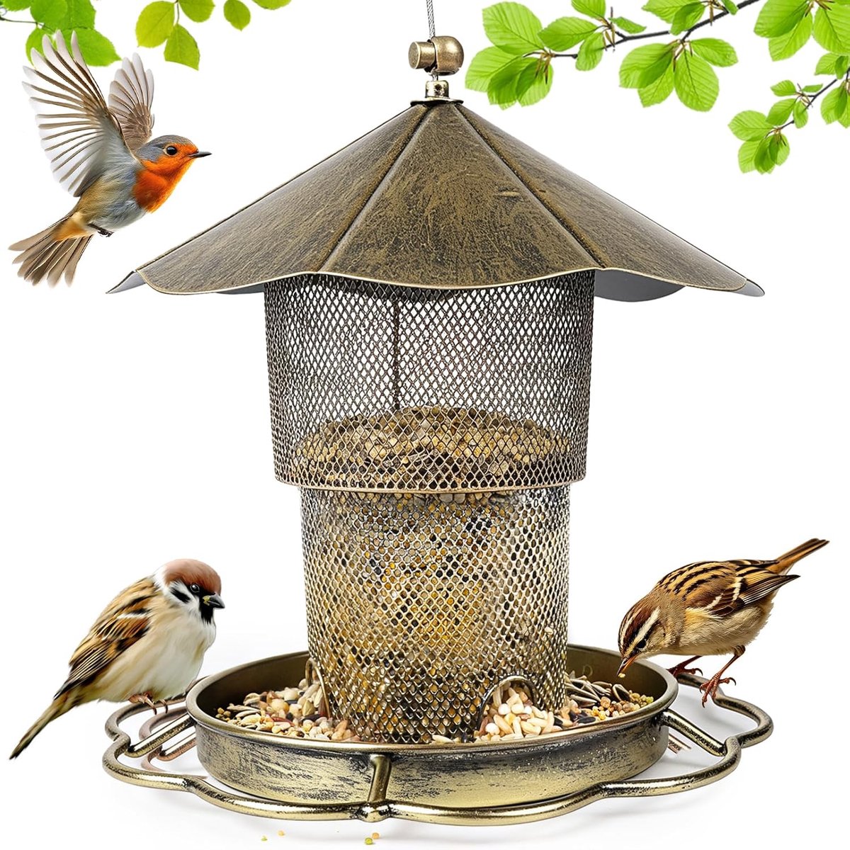 Vogelvoederhuisje hangend - opvouwbaar - weerbestendig - perfect voor tuin en balkon - ShopVlot