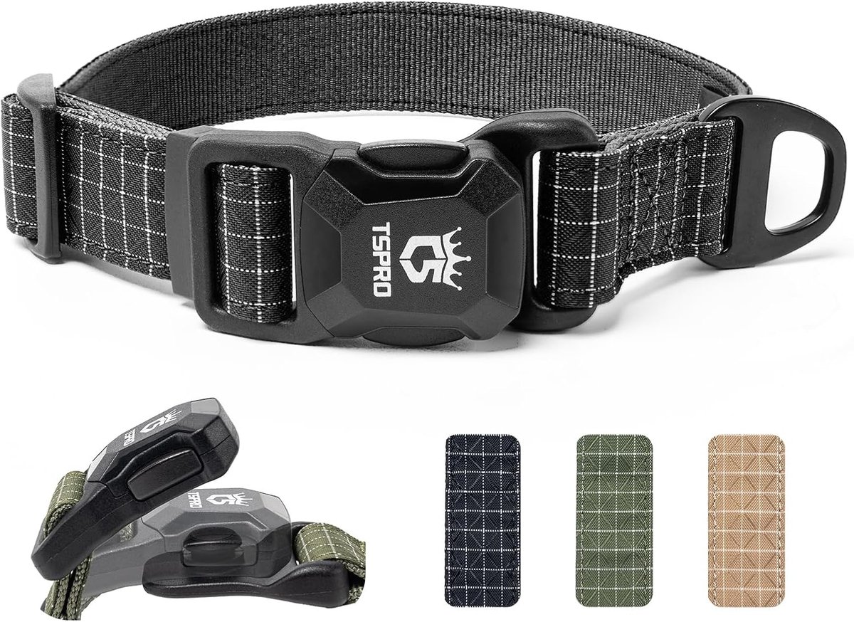 Hondenhalsband met magneetsluiting - verstelbaar nylon - D-ring met lekbescherming - ideaal voor wandelingen - ShopVlot