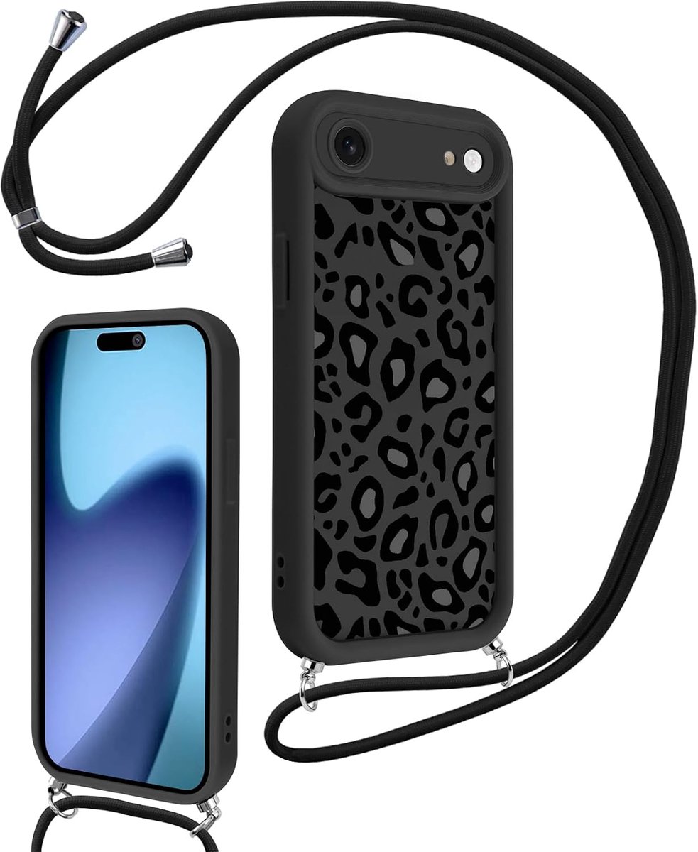 Mobiel hoesje 17 Air 6.6 inch - zacht TPU silicone - luipaardpatroon - bescherming met verstelbare draagriem - ShopVlot