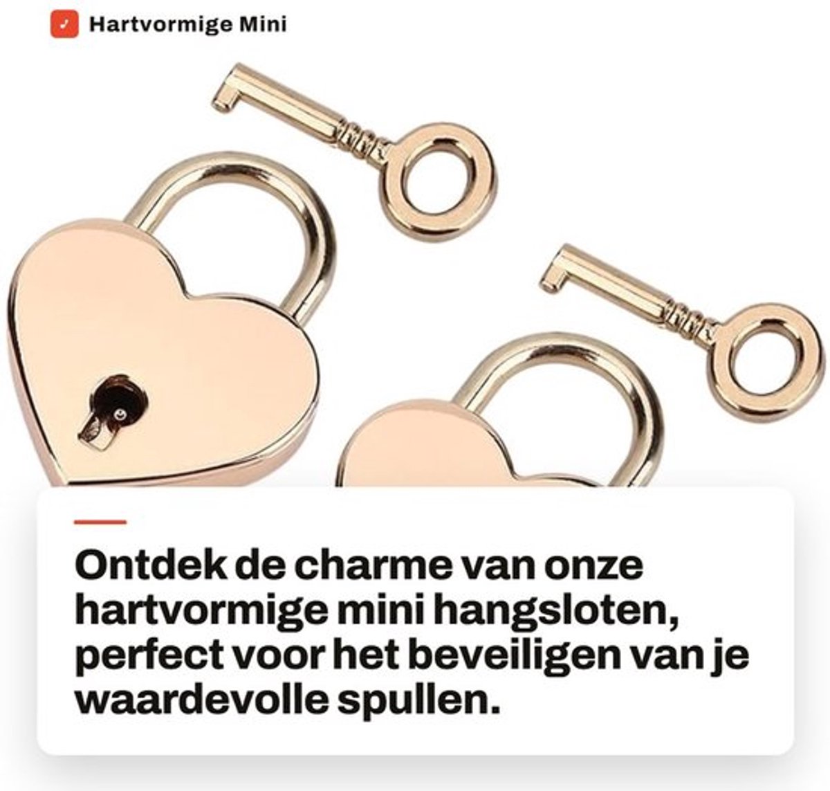 Hartvormige Hangslot - 2 Sets - Sleutel - Robuust - Duurzaam - Collectible - Voor Luggage/Juwelen