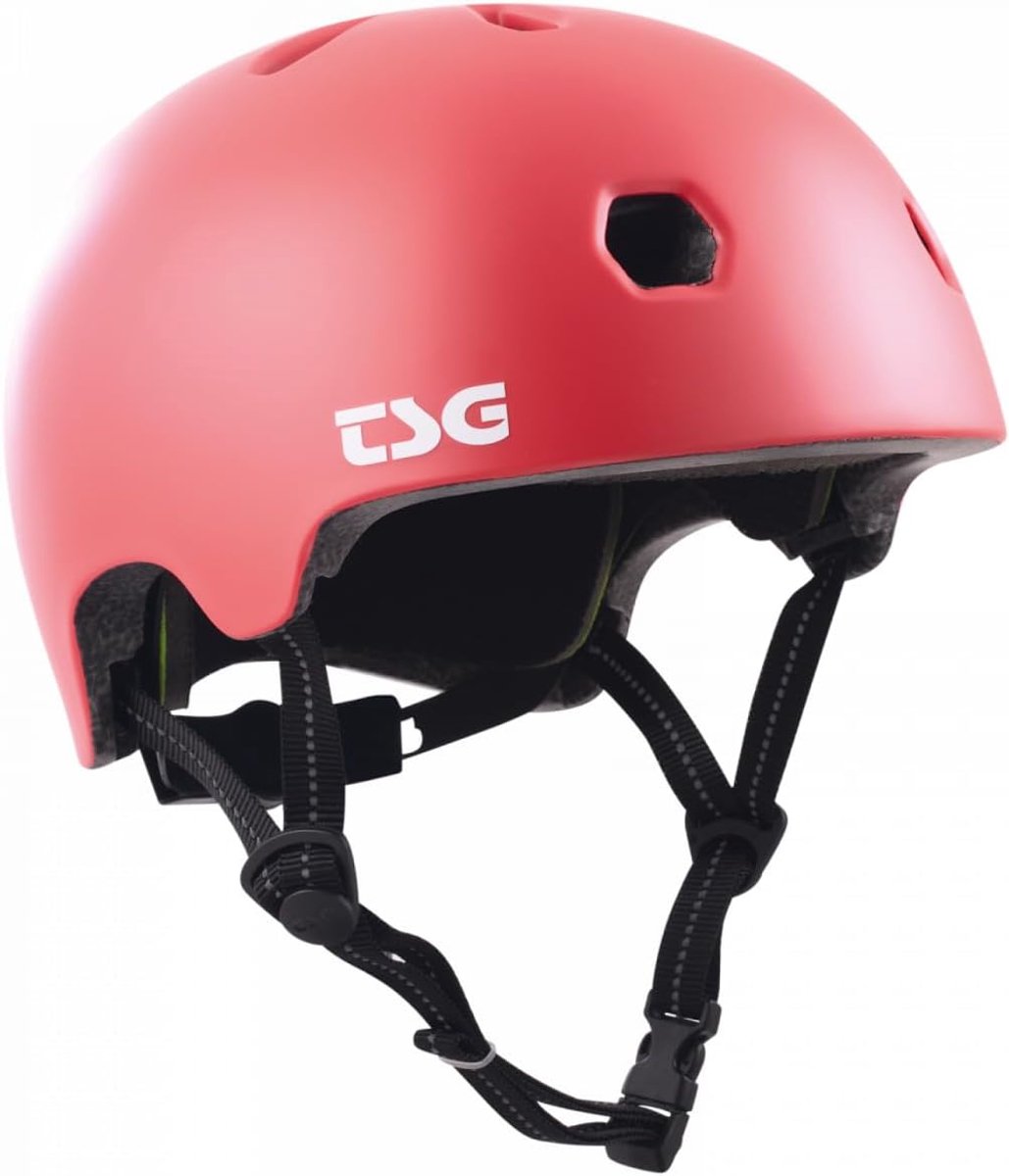Skatehelm L/XL - zachte satijn rode kleur - robuuste bescherming - veilig skaten - ShopVlot