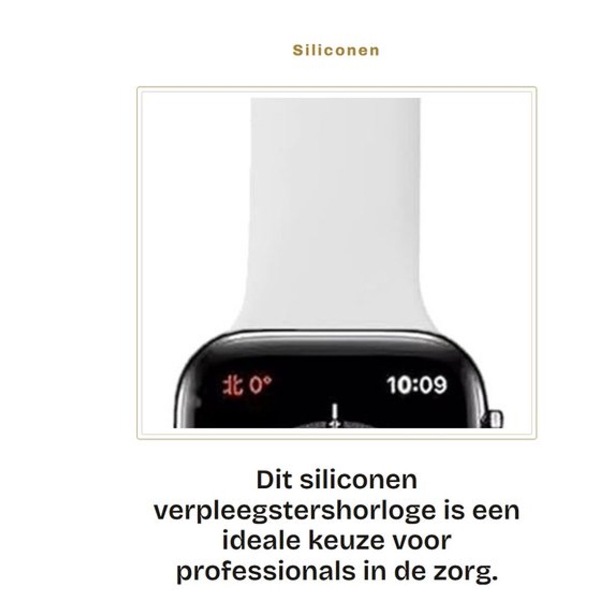 Siliconen Verpleegstershorloge met Pin-sluiting voor Smartwatch