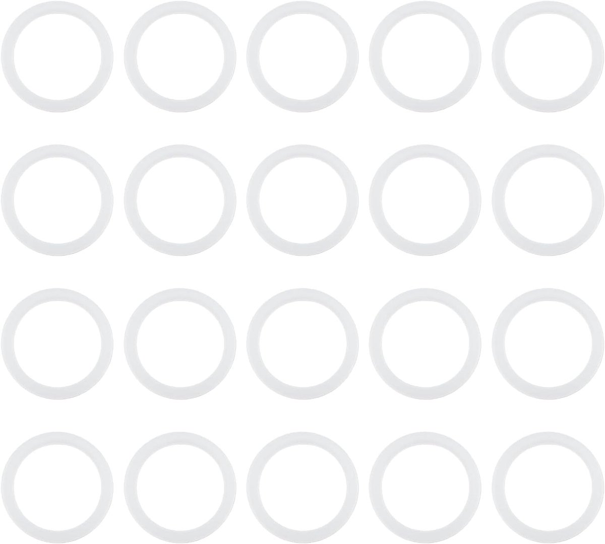 Nylon Ringen 21mm - Wit - Voor Reparatie Deurgrepen - Geschikt Voor Diverse Deuren - ShopVlot