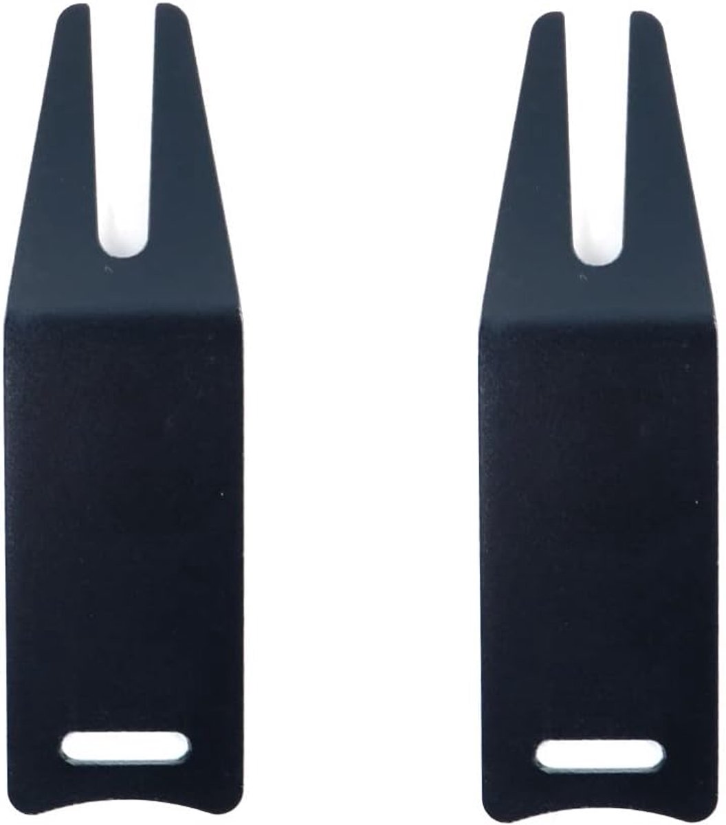 Golf divot reparatietool 2-pack - zwart aluminium - klassiek ontwerp - perfecte balmarker - ShopVlot