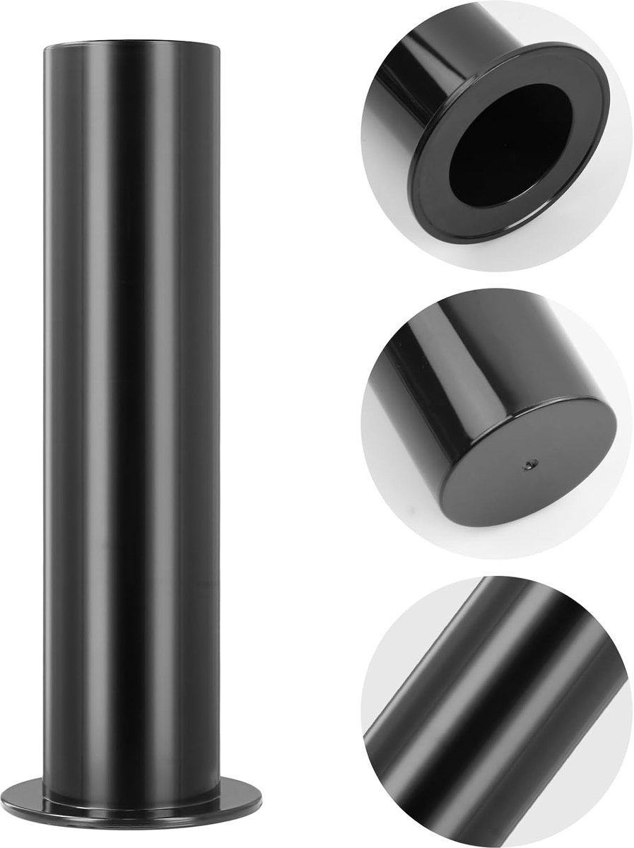 Haarelastiekhouder 24,5 cm - Zwart acryl - Krasbestendig en stevig - Ideaal voor make-uptafel - ShopVlot