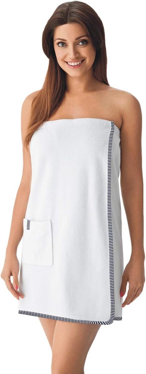 Saunakilt dames - 100% katoen - met klittenbandsluiting - comfortabel en praktisch - ShopVlot