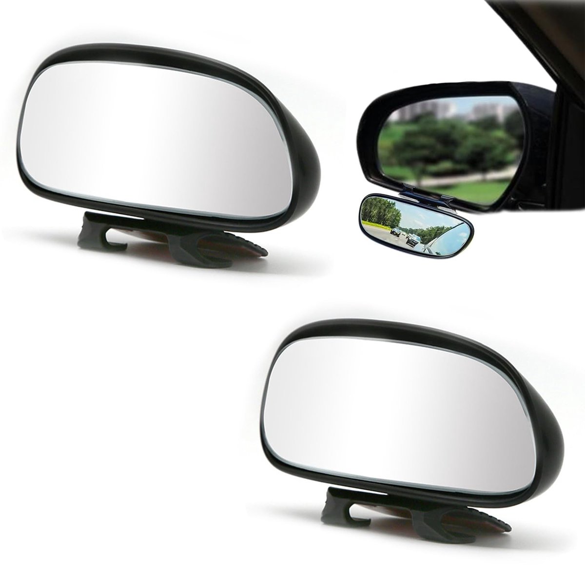 SnelShoppen - Blind Spot Mirror 2-Delig - 360 Graden Achteruitkijkspiegel - Hoge Resolutie - Verstelbaar Ontwerp - Breedbeeld - Zelfklevend - Voor Aut