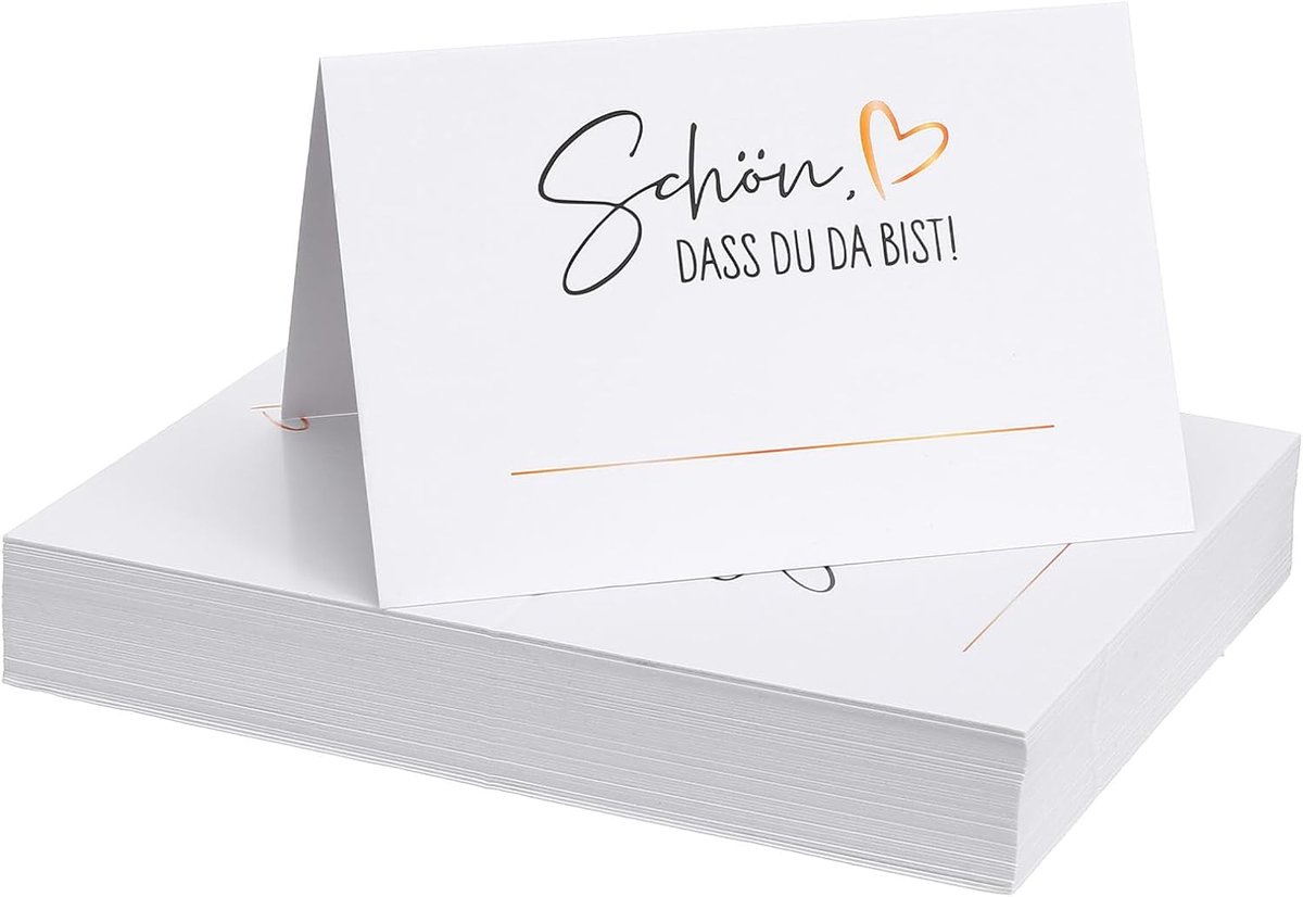 Tafelkaarten 50 stuks - witte kraft papier - mooi voor bruiloften - perfect voor naamkaartjes - ShopVlot