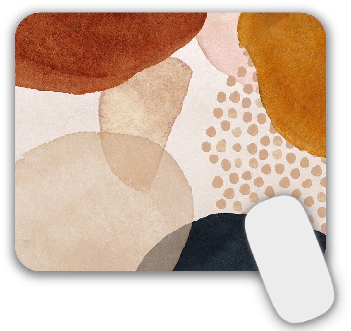 Muismat 24 x 20 cm - antislip - kleurrijk motief - ideaal voor thuis en op kantoor - ShopVlot