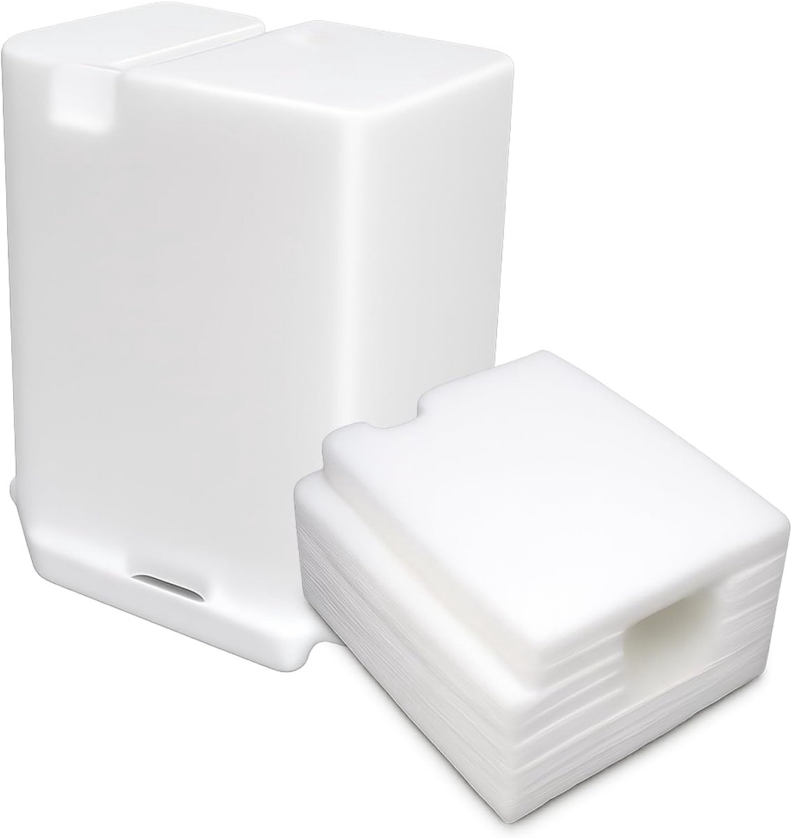 Afvalinktpad vervangset - 2 delen - hoofdpad + extra spons - ideaal voor printer onderhoud - ShopVlot