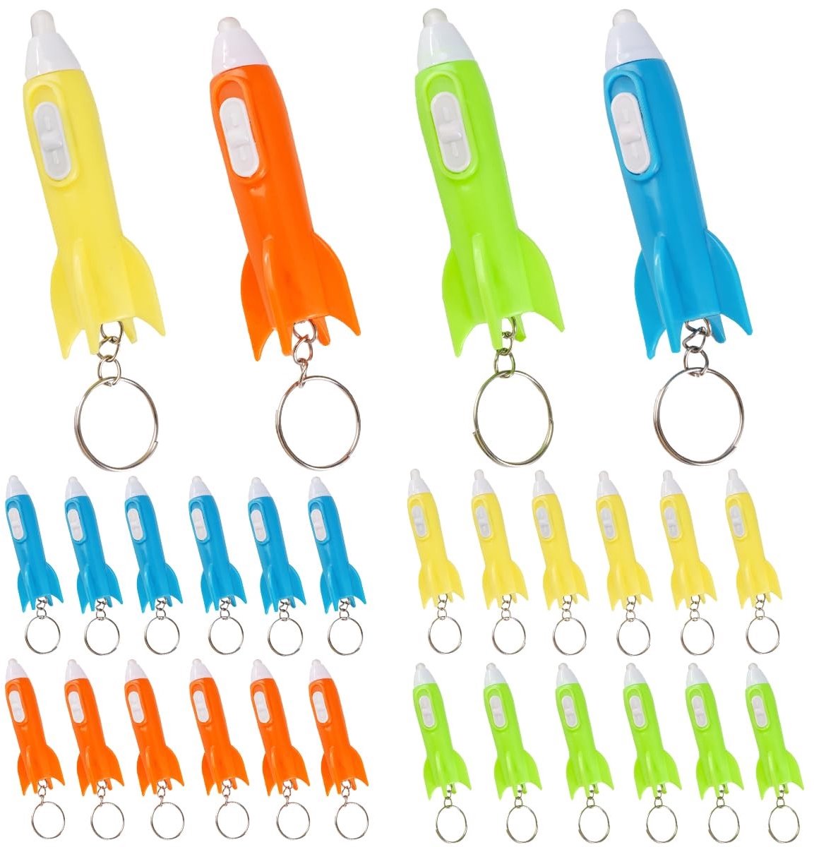 Solidchoice - Set van 24 Mini Raketzaklampjes met LED Verlichting