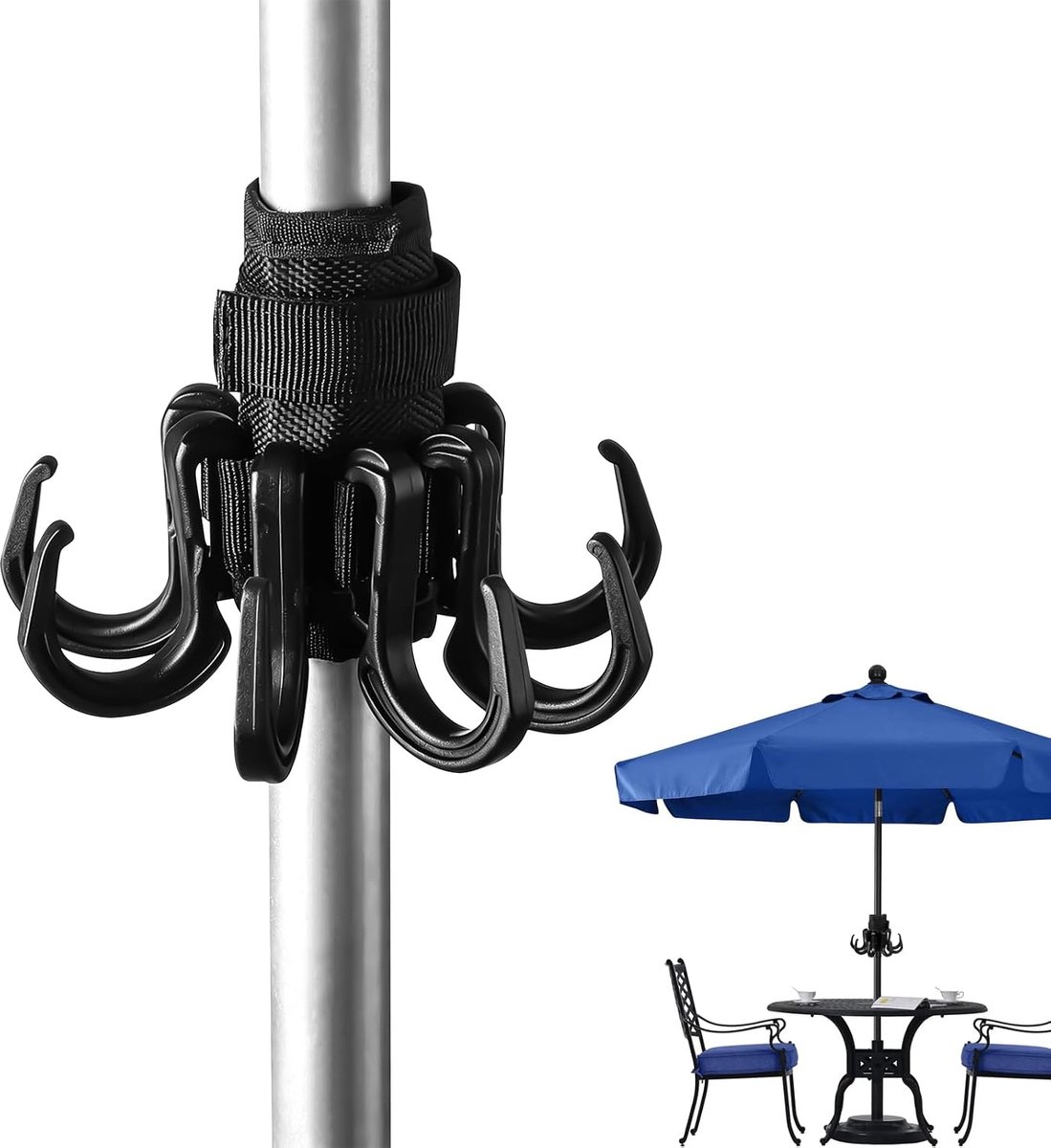 Klemmen voor strandstoelen - robuuste parasolhaken - handdoekklemmen - perfecte stabiliteit op het strand - ShopVlot