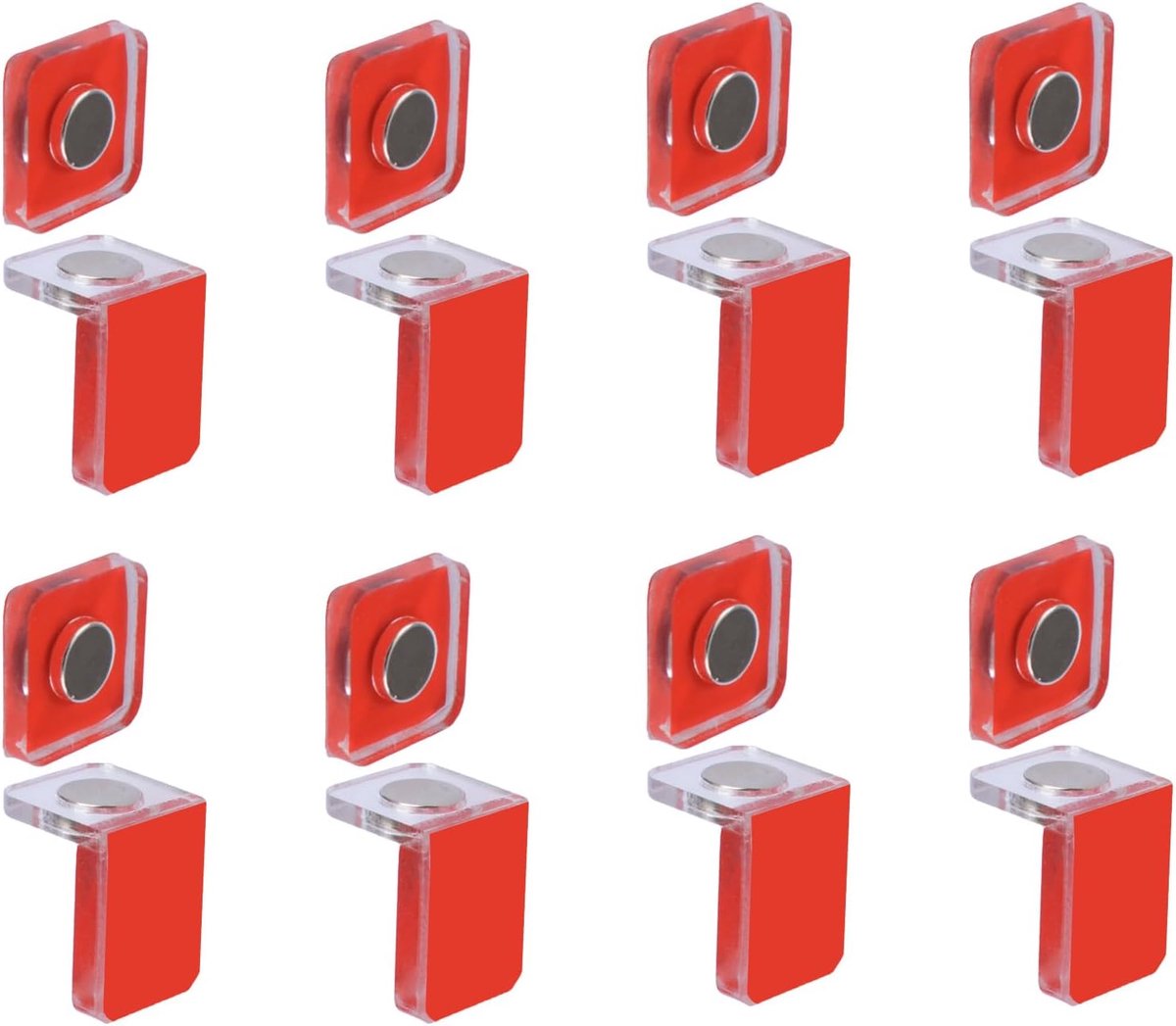 L-vormige magnetische kastdeursluitingen - zelfklevend acryl - sterke magnetische sluiting - ShopVlot
