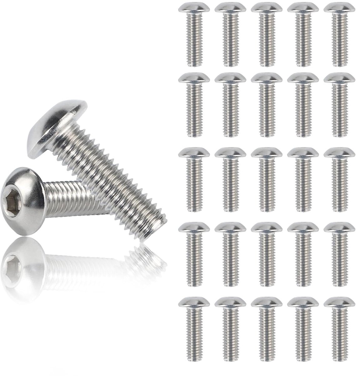 Hexagonale kop schroeven M5x16 - 304 roestvrij staal - zware uitvoering - ideaal voor bevestiging - ShopVlot