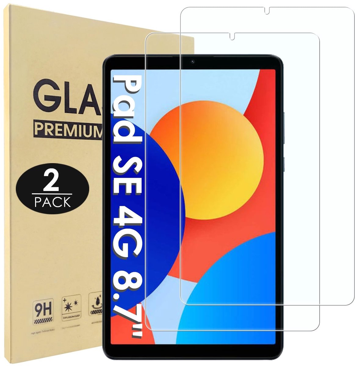 Solidchoice - Set van 2 Tempered Glass Screen Protectors voor Xiaomi Tablet