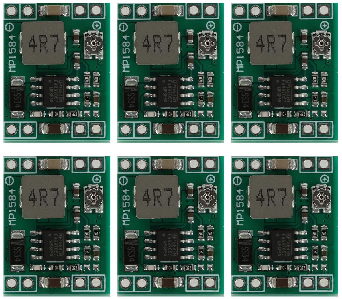 DC-DC Buck Converter Set van 6 - MP1584EN - Verstelbare spanning 0.8-20V - Ideaal voor DIY-projecten - ShopVlot