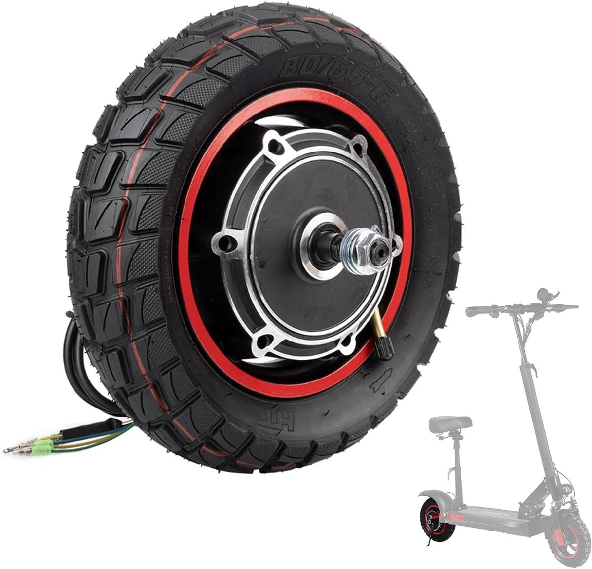 Solidchoice - 10 Inch Elektrische Scooter Achterwielmotor