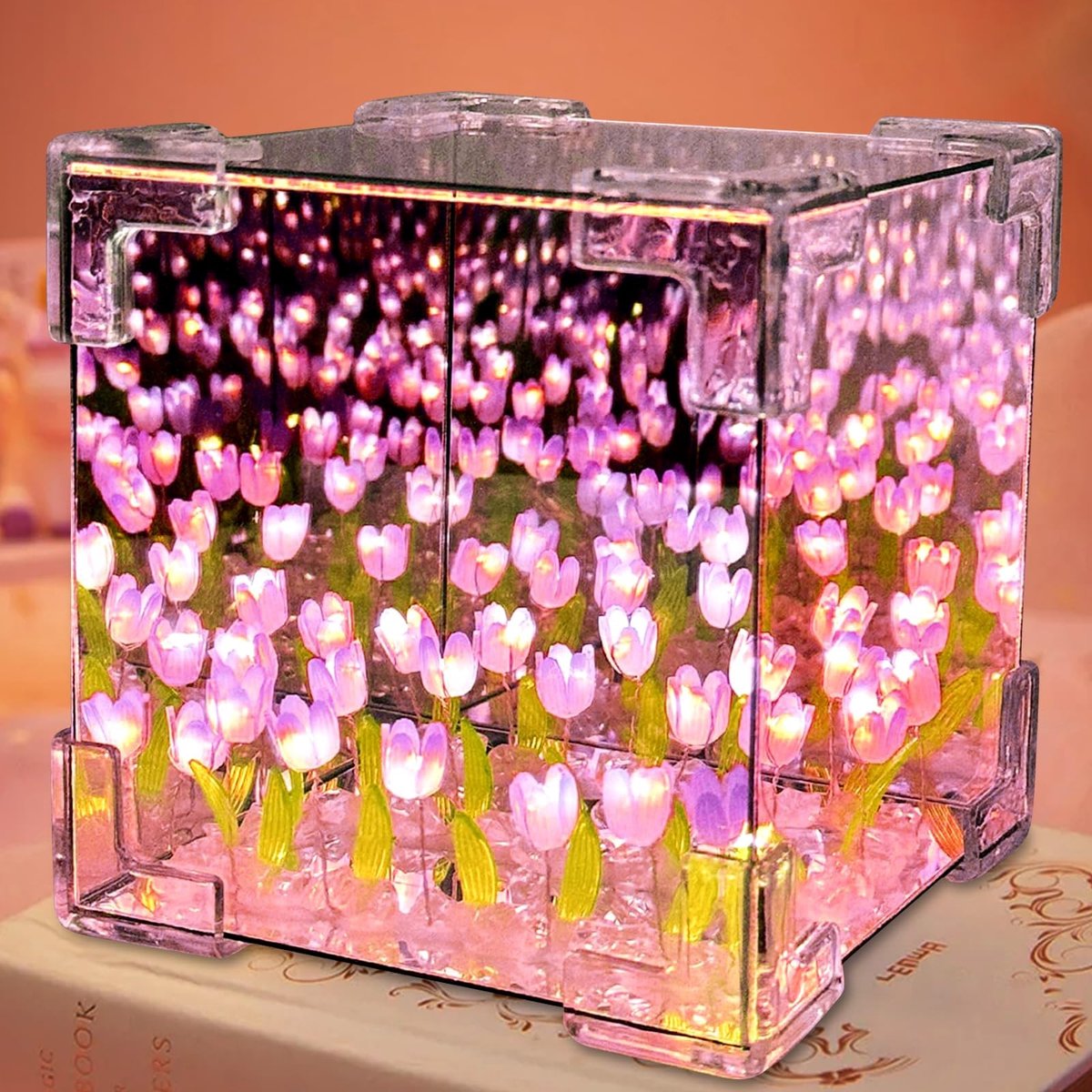 Solidchoice - LED Tulpenlamp met Cube Ontwerp voor Sfeerlichting