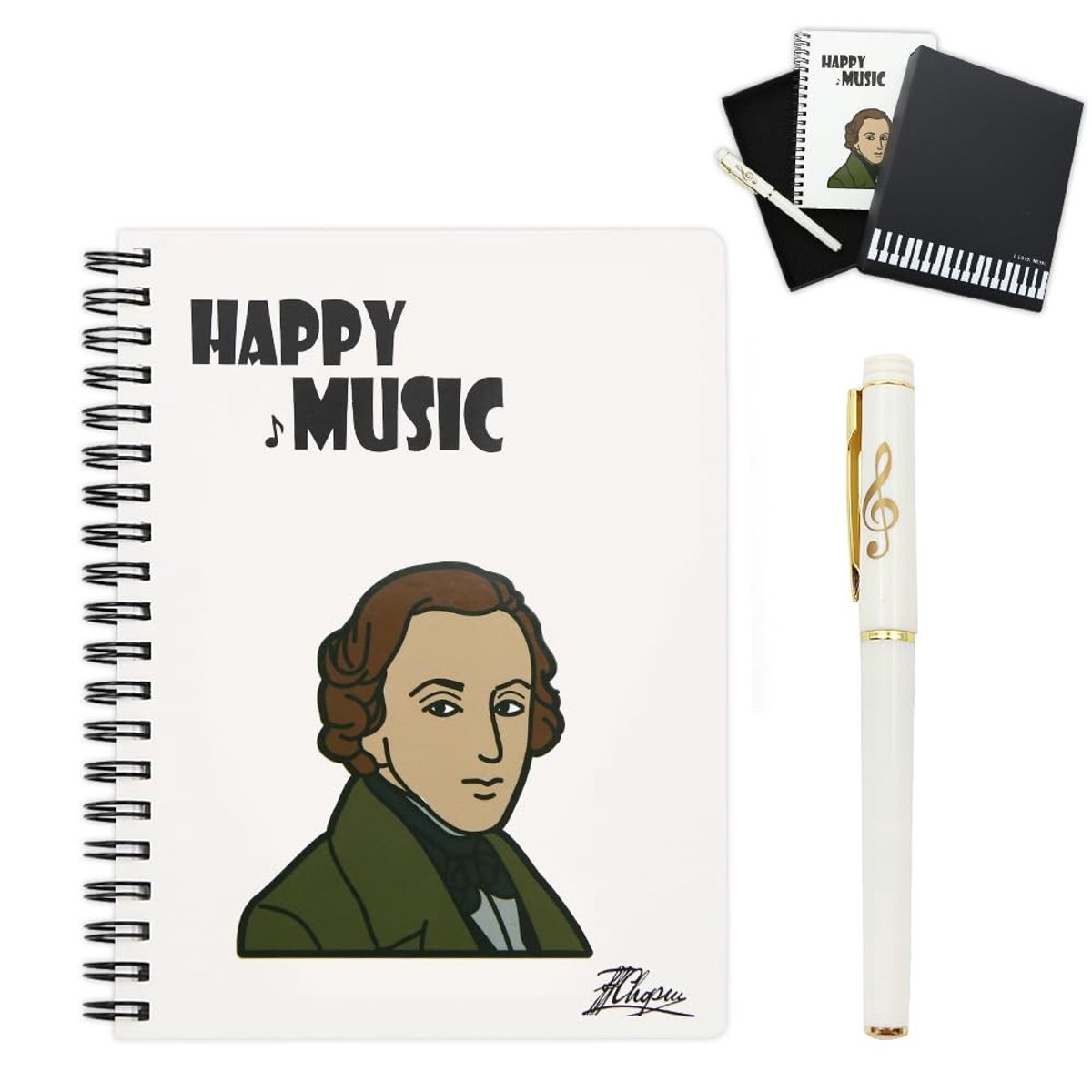 Solidchoice - Muziek Notitieboek met Balpen Set voor Creatieve Geesten