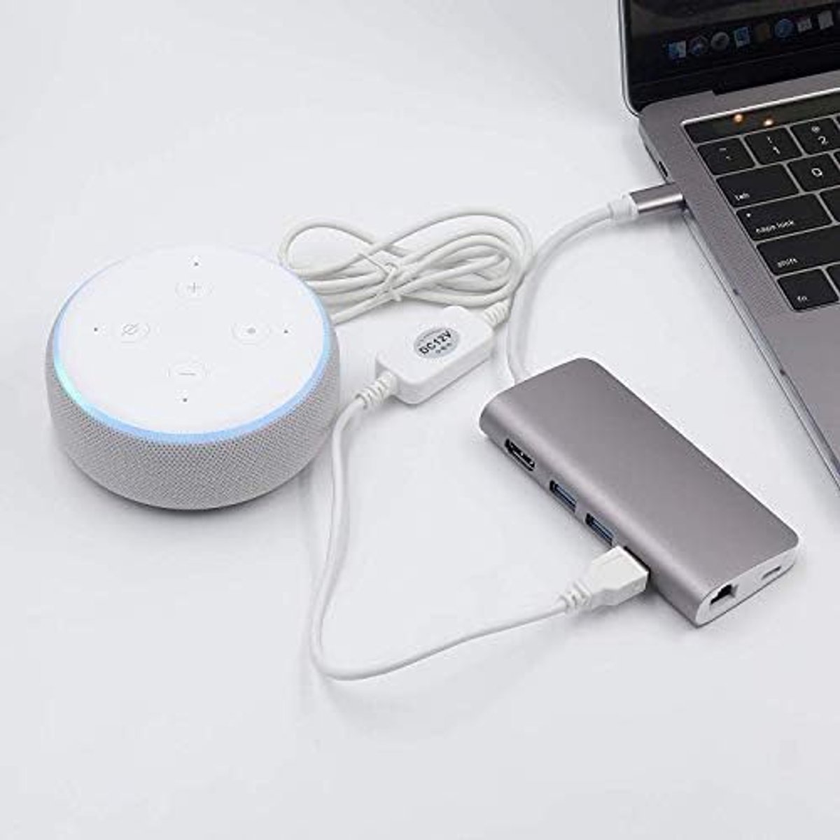 USB 5V to DC 12V Power Cable - Compatible with Spot and New Echo (3rd Generation) - ShopVlot