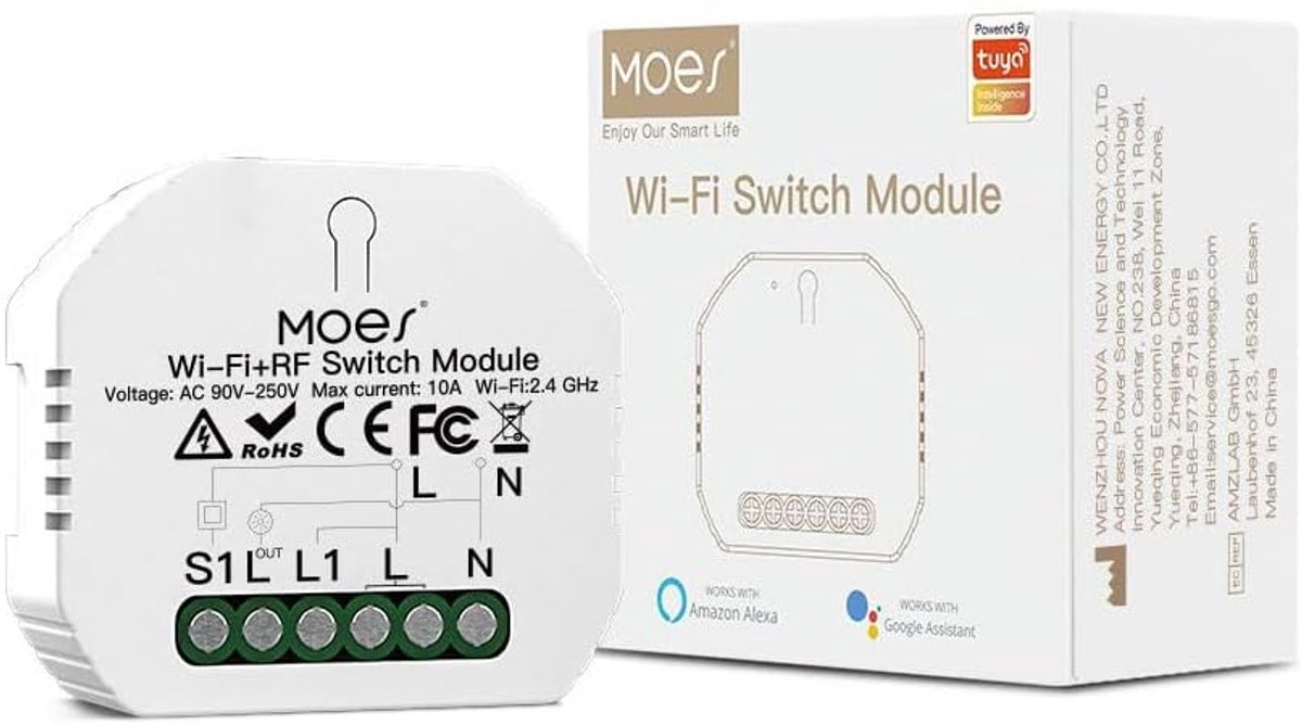 MOES RF433 Smart Alexa WiFi Switch Module Compatible with Smart Life Tuya App, Alexa and Google Home - ShopVlot
