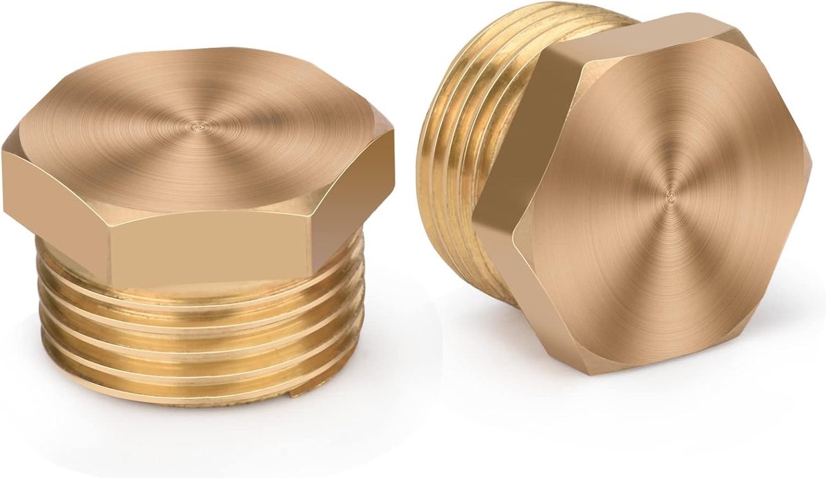 Brass stopper 3/8 inch, blind stop for pipe connection - ShopVlot