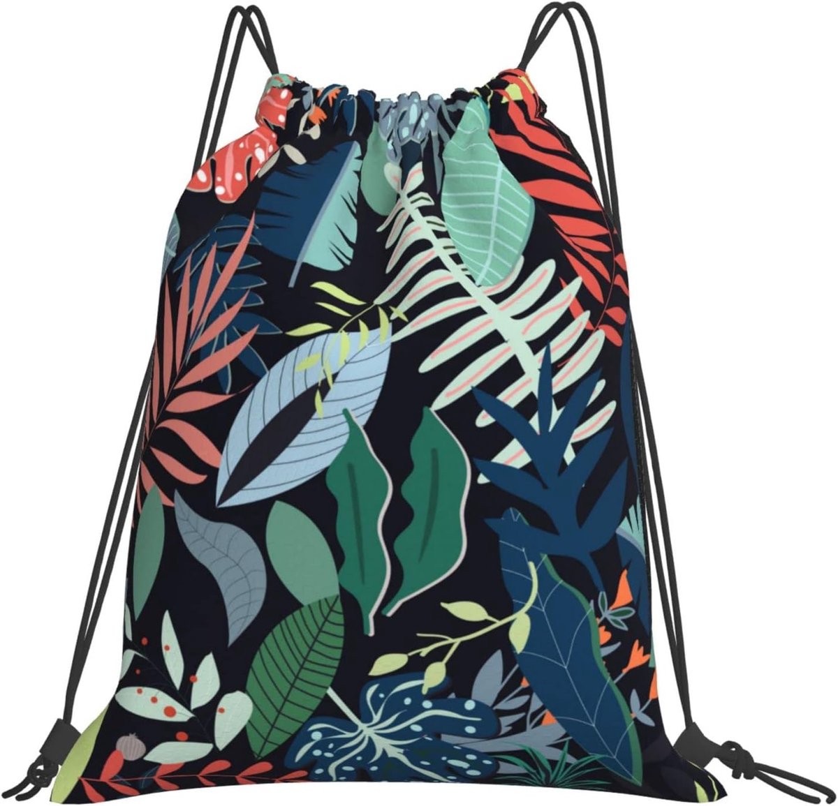 Drawstring Backpack Colorful Leaves Drawstring Pockets Sports Gym String Bag for Women Men Backpacks Training Yoga - ShopVlot