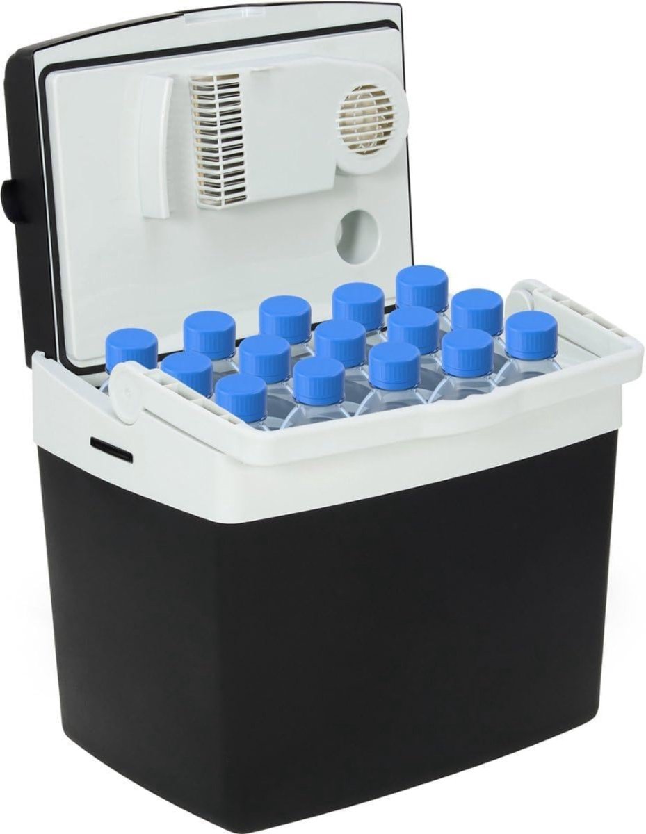 Ploutos® Koelbox Elektrisch - Elektrische Compressor Koelbox - Elektrische Koelbox 12 en 230 Volt - Zwart - 31cm x 43cm x 37cm