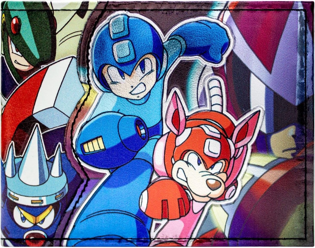 Mega Man Collection The End Of Dr. Wily? Wallet/Wallet Bi-Fold ID & Card Holder, Blue, Blue, Casual - ShopVlot