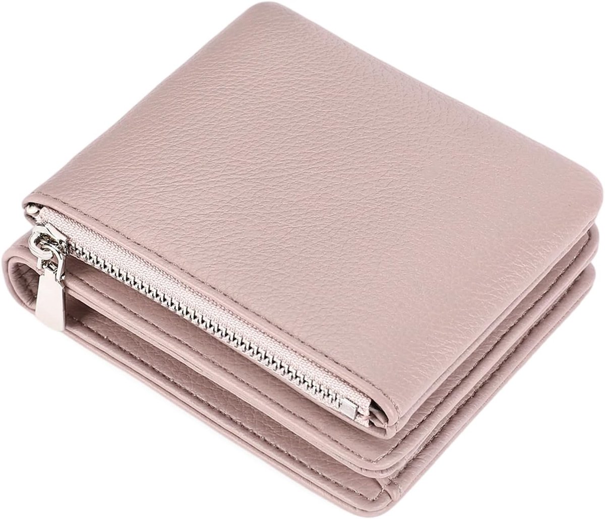 SENDEFN Portemonnee dames RFID met afneembare ritssluiting muntvak, paars-roze, 4,13 x 3,81 x 1,49 inch (10,5 x 9,7 x - ShopVlot