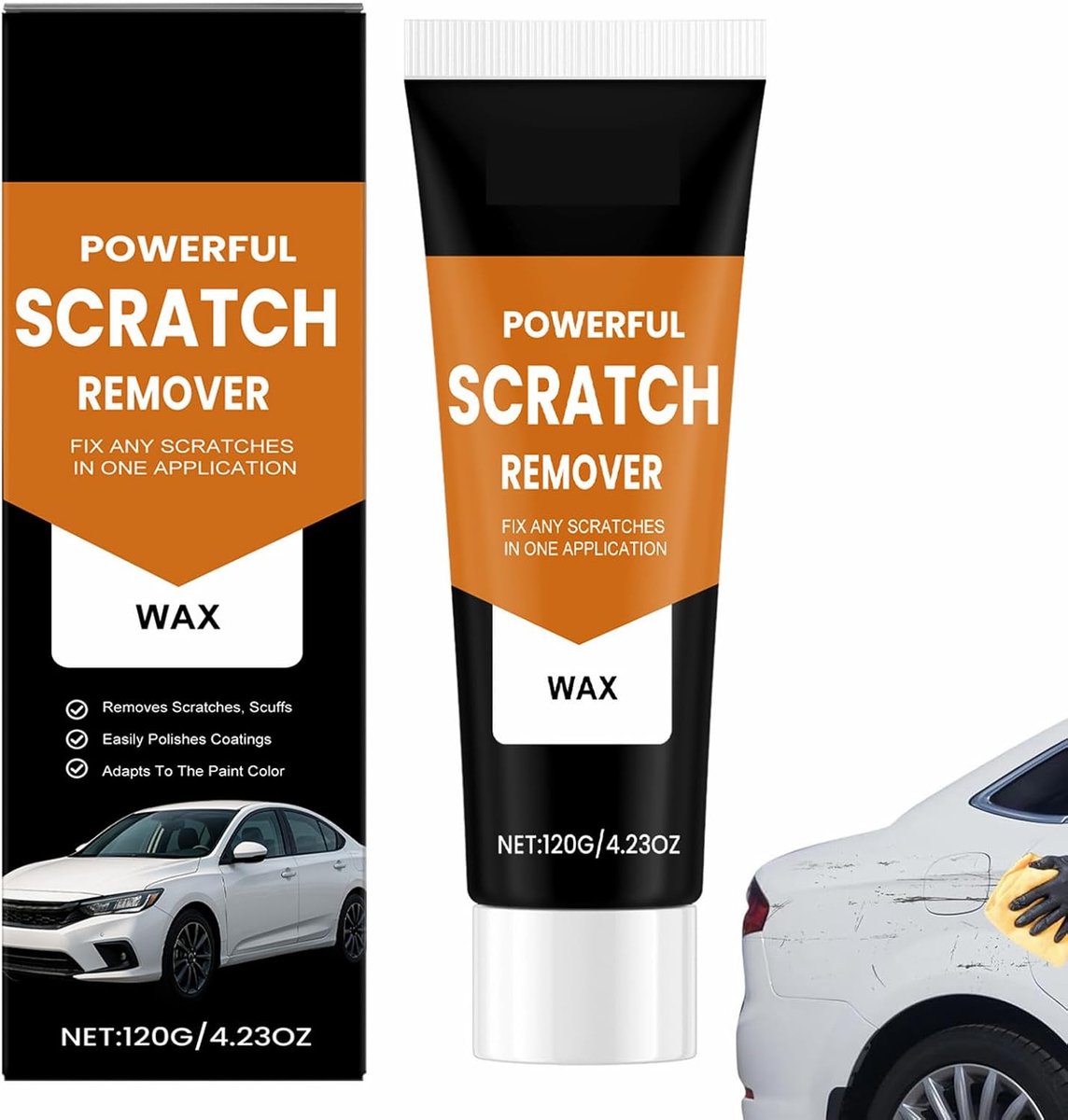 Krasverwijderaar auto 120 g - professionele reparatiepasta - herstelt glans - veilige autolakbescherming - ShopVlot