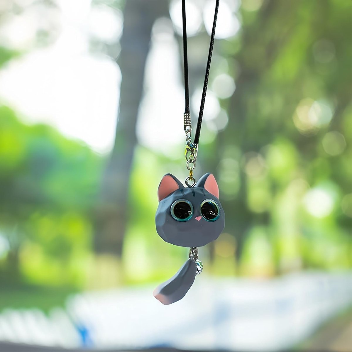 Auto accessoires - kattenhanger - schattige interieurdecoratie - met belgeluid - levendige uitstraling - ShopVlot