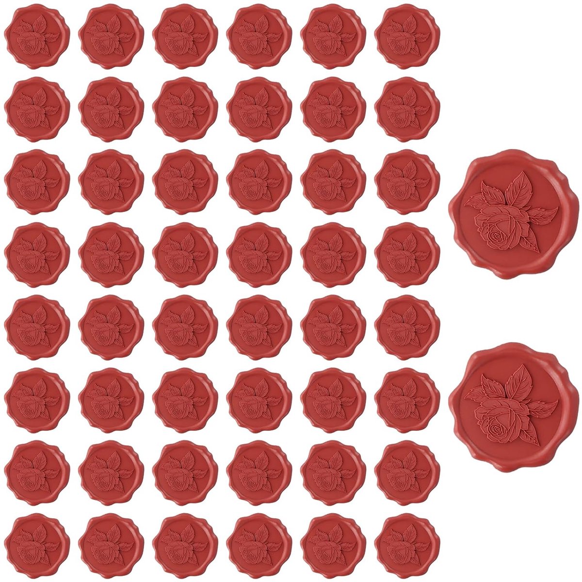 zegelwasstickers 30 mm - roze design - vintage zelfklevend - voor uitnodigingen - ShopVlot