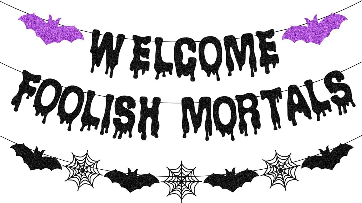 Halloween banner set - voorgeassembleerde decoratie - met vleermuis en spin - voor een griezelig feest - ShopVlot