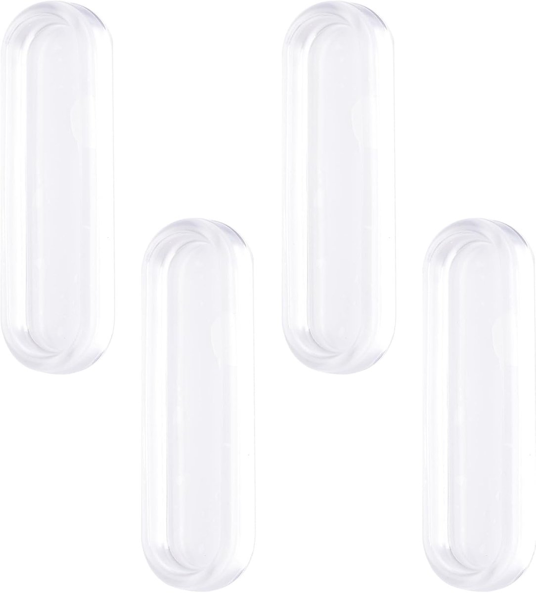 Deurgrepen 10.7 x 3.2 cm - Helder PU - 4 stuks - Ideaal voor kastdeuren en lades - ShopVlot