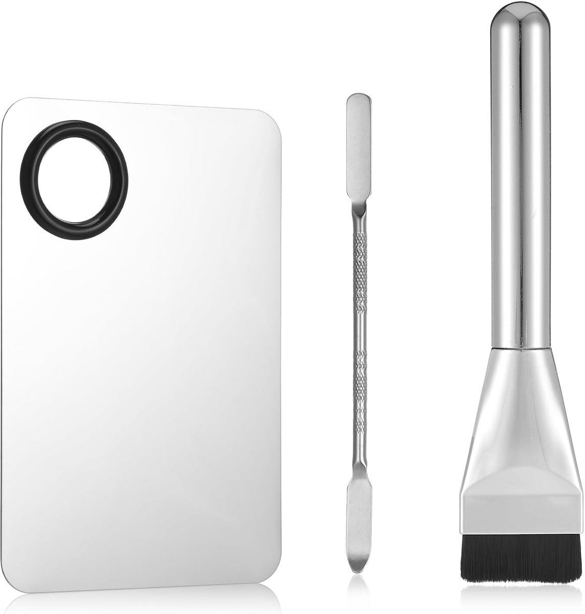Makeup spatula set - 3 stuks - mixpalet, foundation spatula en tray - ideaal voor het mengen van make-up - ShopVlot